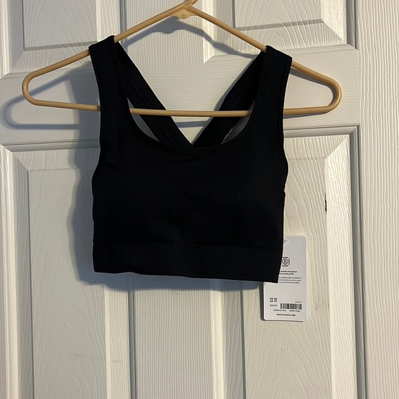 NWT Athleta Aurora Scoop Bra DD, Black, Size M - Picture 3 of 6